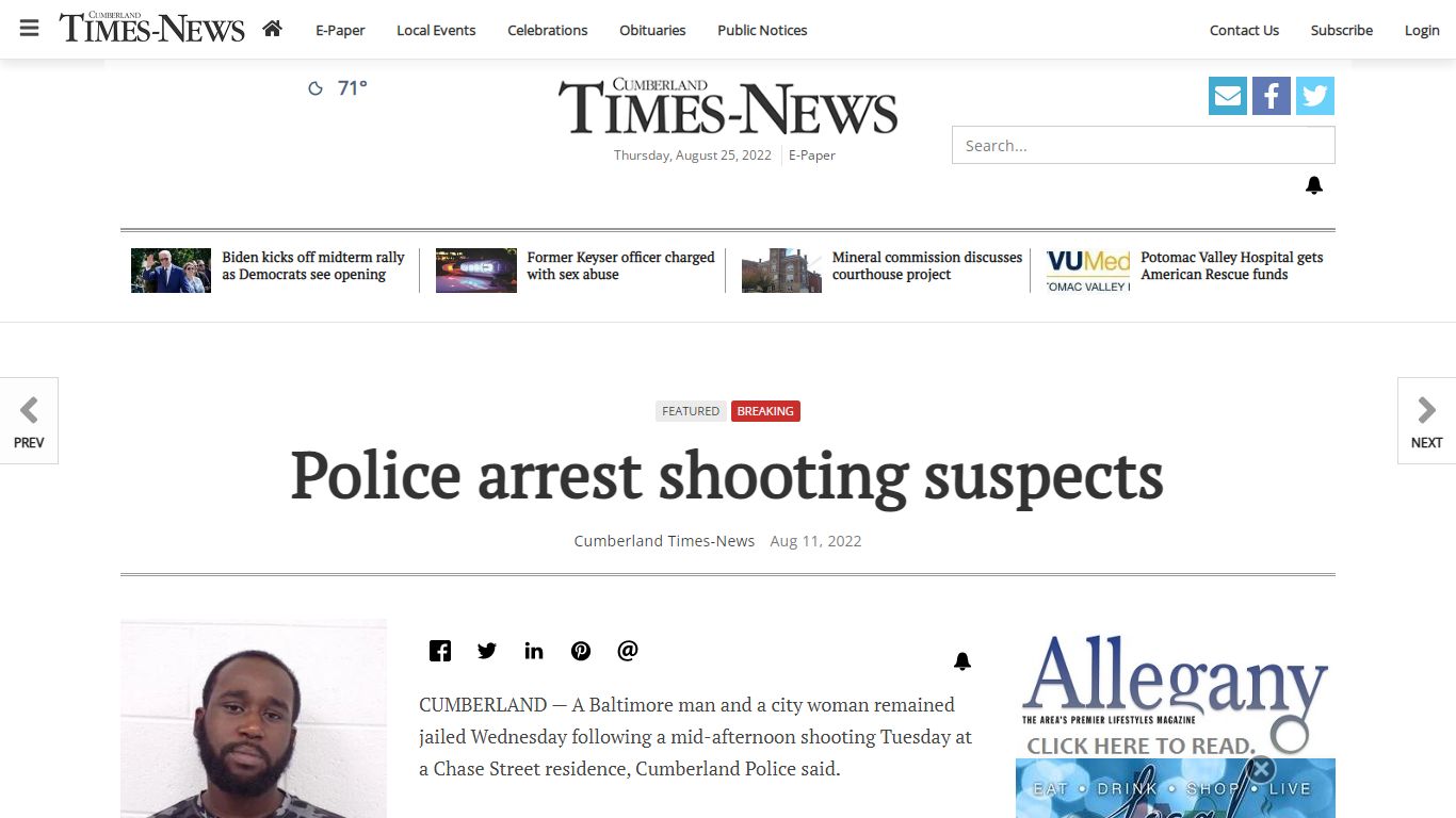 Police arrest shooting suspects | Local News | times-news.com