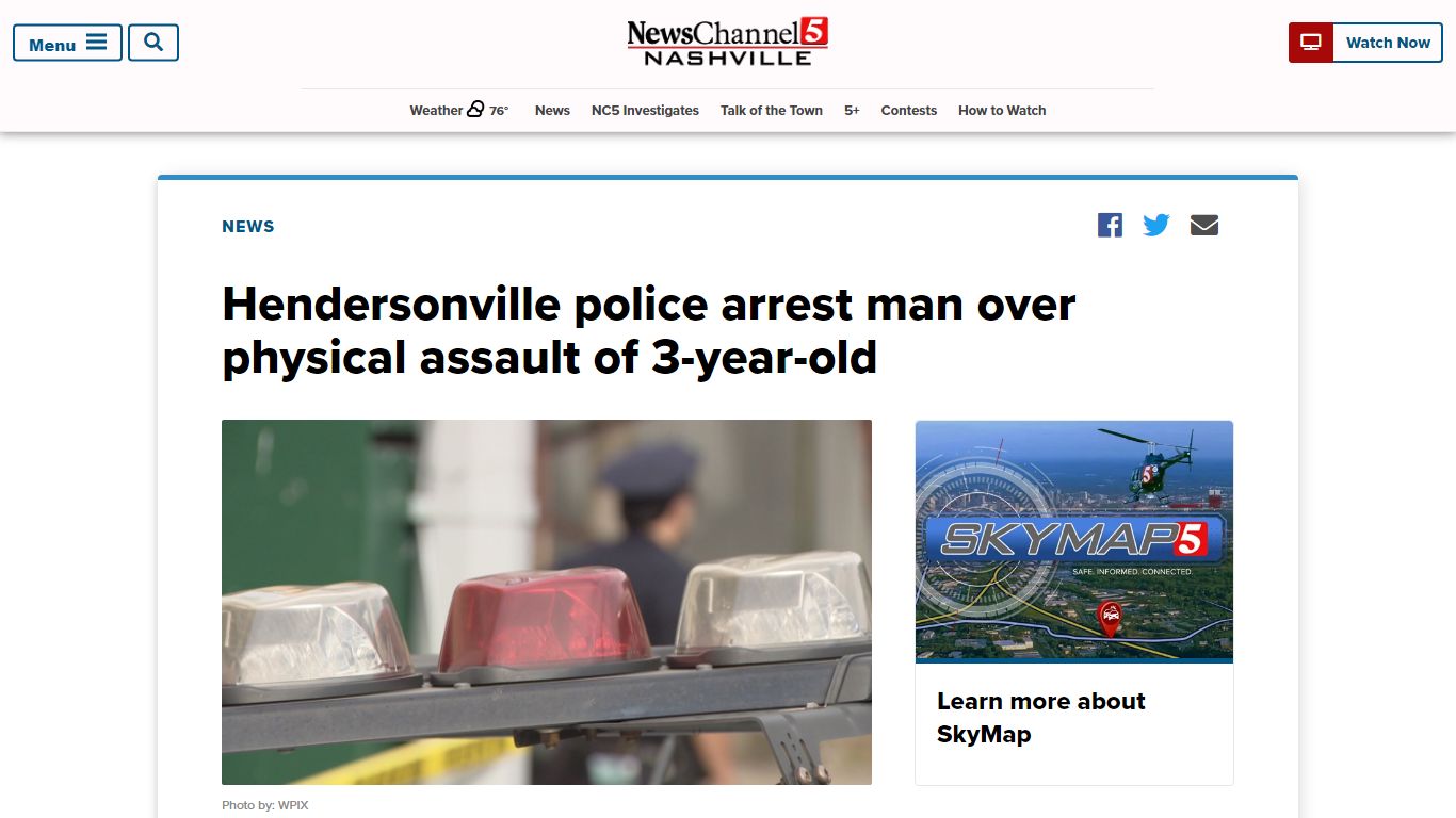 Hendersonville police arrest man over physical assault of 3-year-old